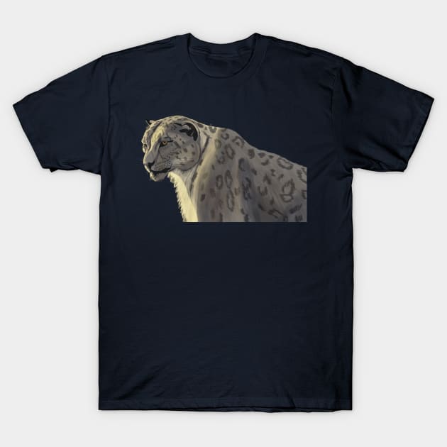 Snow Leopard T-Shirt by Vlad.S. Art Studio